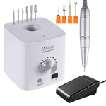 Load the image into the gallery viewer, JCMaster EU2031-MCE4, Premium Nagelfräser Set - Fräser elektrisch Inkl 10 Aufsätze - Gelnägel & Acrylnägel - Diamant & Keramik Bits - 30000 U/Min - Fußpedal JCMaster-Beauty