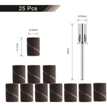Cargue la imagen en el visor de la galería, JCMaster MSB25MN Premium Schleifhülsen Schleifkappen Medium - Passend für alle Nagelfräser - (150er Körnung) JCMaster