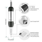 Chargez l'image dans la visionneuse de galerie, Premium Nagelfräser Komplettset JSDA Power JD 400 Profi Studio-Fräser + 4x Premium Keramik Bits + 4 Diamant Bits JCMaster Beauty