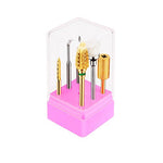Cargue la imagen en el visor de la galería, JCMASTER® 5x Premium Nagelfräser Bits Hartmetall 2.35mm Inkl. 1x Bürstenbit Maniküre/Pediküre Aufsatz Professionelles Schleifkörper Set Nagelstudio mit Halterung JCMASTER
