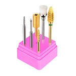 Cargue la imagen en el visor de la galería, JCMASTER® 5x Premium Nagelfräser Bits Hartmetall 2.35mm Inkl. 1x Bürstenbit Maniküre/Pediküre Aufsatz Professionelles Schleifkörper Set Nagelstudio mit Halterung JCMASTER
