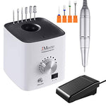 Load the image into the gallery viewer, Nagelfräser + Keramik Bits JCMASTER® Premium Set 30.000 U/min Gelnägel &amp; Acrylnägel Inkl Aufsätze Fußpflegegerät Stufenlose Regulierung, Elektrische Nagelfeile, Maniküre  ≫EasyPro+≪ JCMASTER
