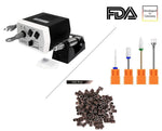 Load the image into the gallery viewer, Deluxe Nagelfräser Komplettset JSDA Power JD 400 Studio-Fräser + 4x Premium Keramik Bits + 4 Diamant Bits + 100 Schleifhülsen JCMaster Beauty

