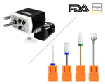 Chargez l'image dans la visionneuse de galerie, Premium Nagelfräser Komplettset JSDA Power JD 400 Profi Studio-Fräser + 4x Premium Keramik Bits + 4 Diamant Bits JCMaster Beauty 
